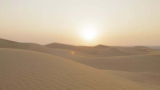 沙漠中的日落视频素材模板下载