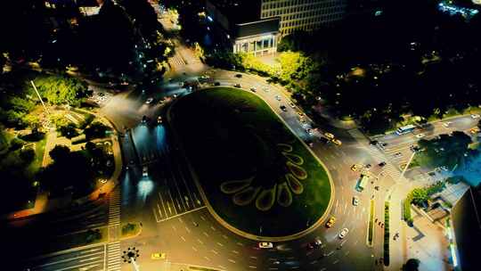 合集南京鼓楼转盘夜景航拍