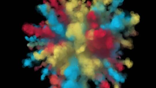 彩色烟雾粒子爆炸logo演绎AE模板AE视频素材教程下载