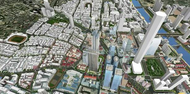 BIM城市 天津 城市模型 城市三维模型