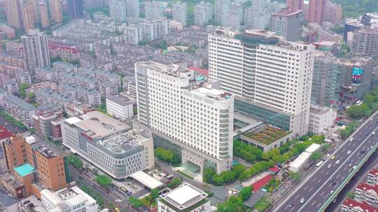 上海第十人民医院 城市建筑 航拍