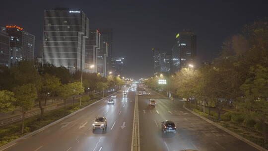 城市夜景 夜景车流