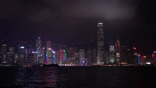 香港维多利亚港城市夜景