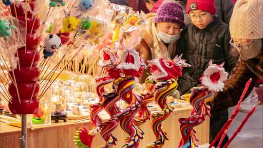 庙会市集手艺美食春节过年老北市东北民俗