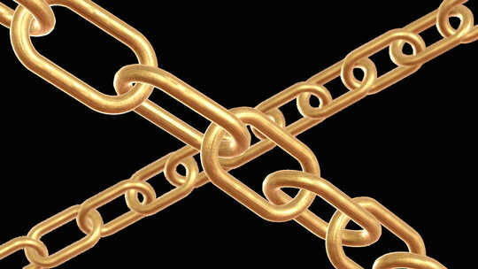 金色锁链  链条  铁链  背景视频素材模板下载