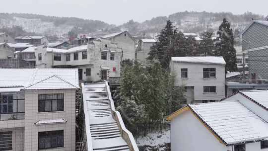 村落雪景俯瞰