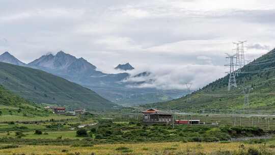 川西折多山视频素材模板下载