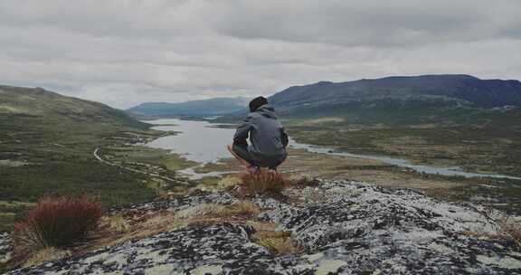 观光，山顶，徒步旅行，景观