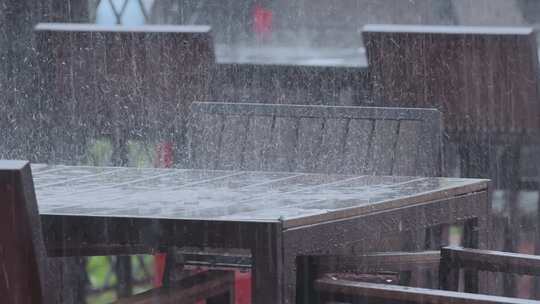 下雨天雨水大雨雨滴雨景合集视频素材模板下载