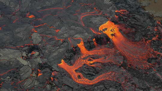 震撼的火山喷发岩浆喷溅视频04