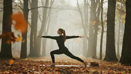 立秋森林瑜伽健康生活方式视频
