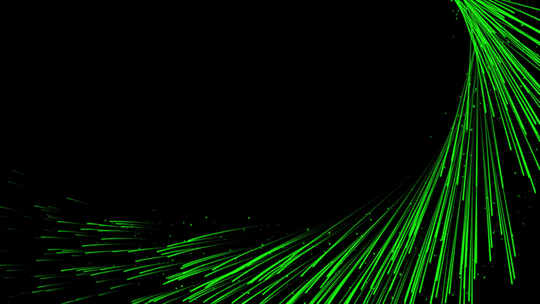 带通道 绿色生长粒子光线 粒子生长
