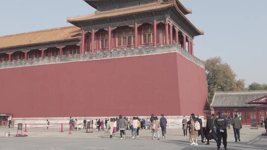 北京故宫紫禁城游玩意境4K实拍镜头视频素材模板下载