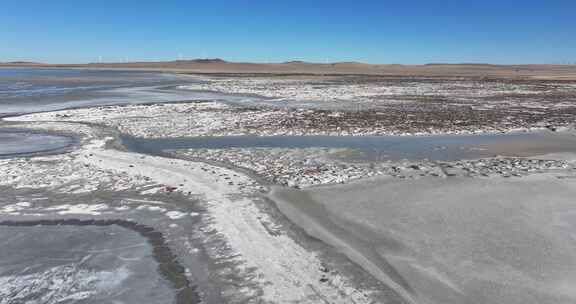 盐碱湿地航拍