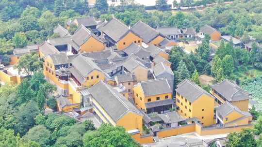 航拍扬州观音山大明寺栖灵塔景区