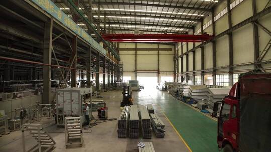 广西南宁南南铝厂区内部航拍视频素材模板下载