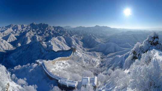 古长城万里长城航拍云海长城日出长城云雾