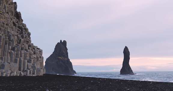 冰岛，黑色，沙子，海栈