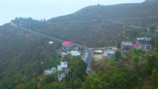 大吉岭景观茶园和巴塔西亚环路大吉岭鸟瞰和