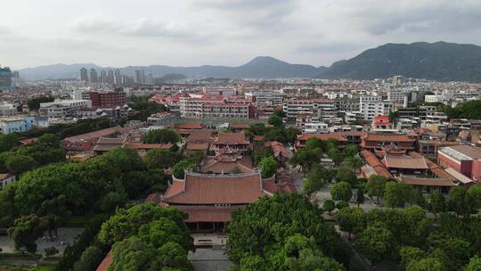 福建泉州古城开元寺镇国塔航拍