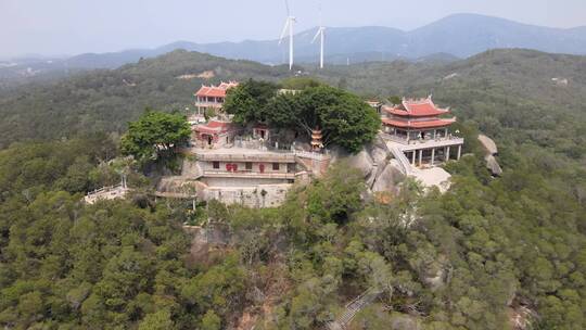 大气 航拍 福建 泉州 闽南 惠安 寺庙 佛