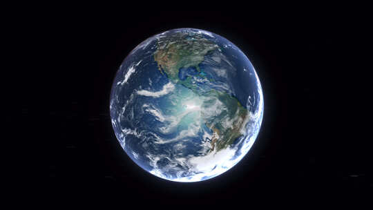 现实的地球从太空放大云层斯里兰卡科伦坡视频素材模板下载