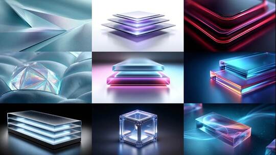 光影交织几何之美抽象艺术科技未来无限可能高清在线视频素材下载