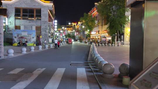 城市夜景街头景象