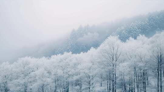 冰天雪地冰雪森林