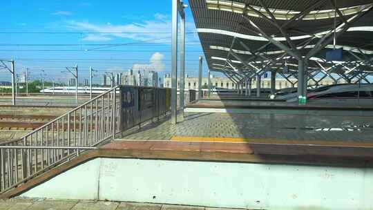 湖南长沙南高铁站航拍素材视频素材模板下载