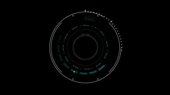 圆盘仪表盘进度条科技合成HUD未来大数据