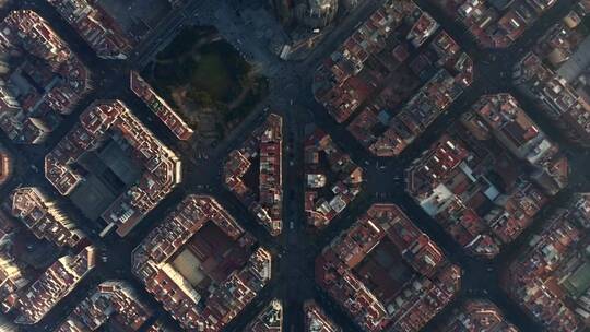 巴塞罗那城市街区_俯瞰