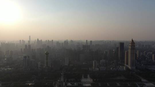 航拍武汉，武汉城市建设，武汉城市天际线