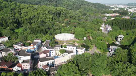 航拍广东中山孙中山故里旅游区