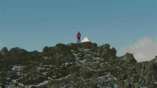 登山攀登实拍 徒步登山 雪山攀登实拍