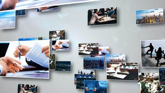 简约科技照片墙AE模板AE视频素材教程下载