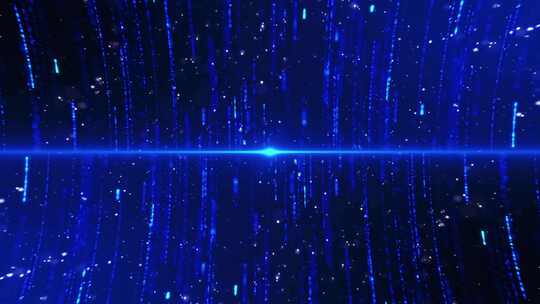 蓝色科技粒子背景VJ大屏光线 