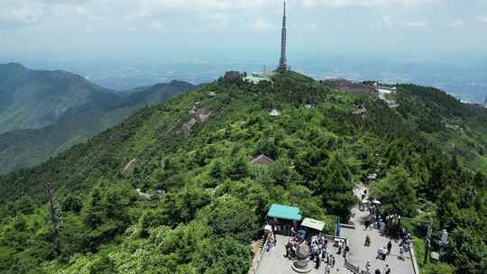 南岳衡山祝融峰山顶航拍