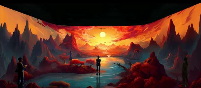 山海经-大泽百鸟沉浸式空间效果