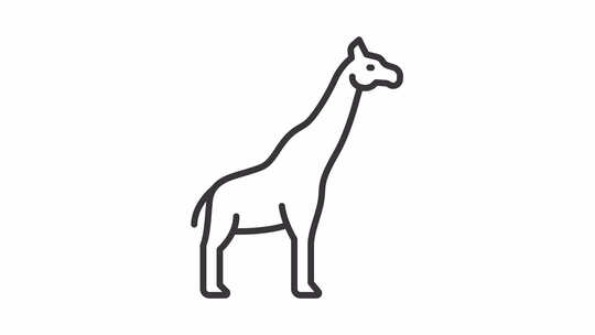 长颈鹿动画图标视频素材模板下载