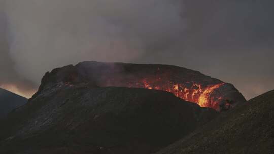 火山，熔岩流，火山，喷发