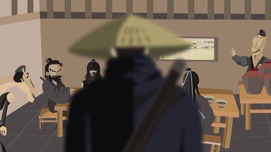 侠客武侠动作mg动画AE模型全套