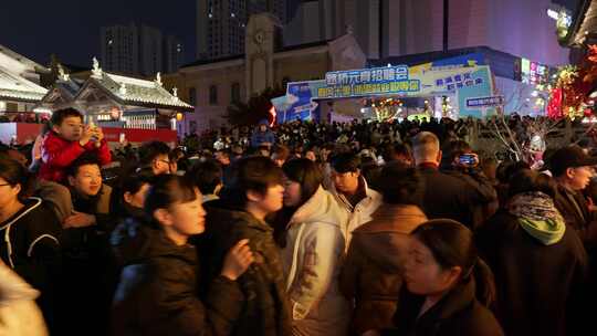 4k台州路桥十里长街元宵夜景