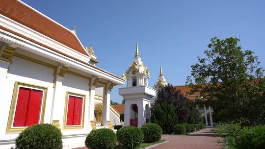 洛阳白马寺国际佛殿泰国寺庙古建筑光影