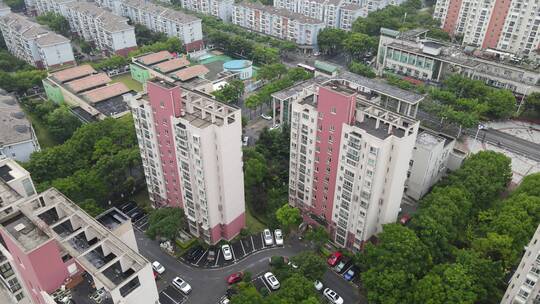 上海浦江镇江月路景舒苑 小区全景4K航拍