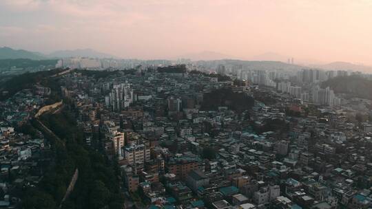 韩国首尔城市航拍视频素材模板下载