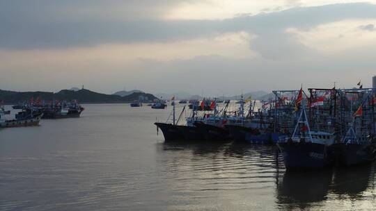 浙江宁波大海百船齐发出渔节全景航拍709
