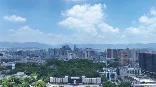 福州五一广场航拍于山风景区于山堂城市风景