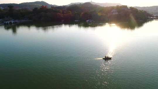 精选西湖小船大景视频素材模板下载