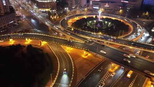 黑龙江省哈尔滨市道里区松花江公路大桥夜景